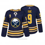 Camiseta Hockey Mujer Buffalo Sabres 9 Evander Kane Autentico Jugador Azul