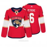 Camiseta Hockey Mujer Florida Panthers 6 Alex Petrovic Autentico Jugador Rojo