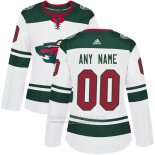 Camiseta Hockey Mujer Minnesota Wild Segunda Personalizada Blanco