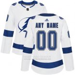 Camiseta Hockey Mujer Tampa Bay Lightning Segunda Personalizada Blanco