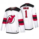 Camiseta Hockey New Jersey Devils 1 Keith Kinkaid 2018 Blanco