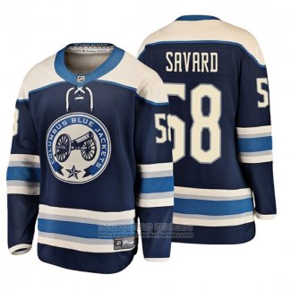 Camiseta Hockey Nino Columbus Blue Jackets David Savard 2019 Alterno Fanatics Breakaway Azul