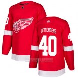 Camiseta Hockey Nino Detroit Red Wings 40 Henrik Zetterberg Rojo Primera Autentico Stitched