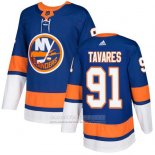 Camiseta Hockey Nino New York Islanders 91 John Tavares Azul Primera Autentico Stitched