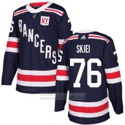 Camiseta Hockey Nino New York Rangers 76 Brady Skjei Azul Autentico 2018 Winter Classic Stitched