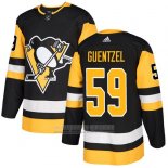 Camiseta Hockey Nino Pittsburgh Penguins 59 Jake Guentzel Negro Primera Autentico Stitched