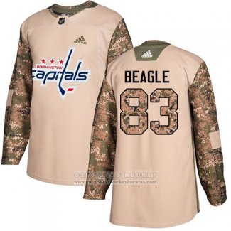 Camiseta Hockey Nino Washington Capitals 83 Jay Beagle Camuflaje Autentico 2017 Dia De Los Veteranos Stitched