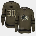 Camiseta Hockey San Jose Sharks Aaron Dell Camuflaje Salute To Service