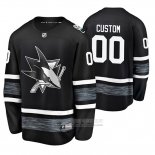 Camiseta Hockey San Jose Sharks Personalizada 2019 All Star Negro