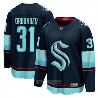 Camiseta Hockey Seattle Kraken Philipp Grubauer Primera Premier Breakaway Azul