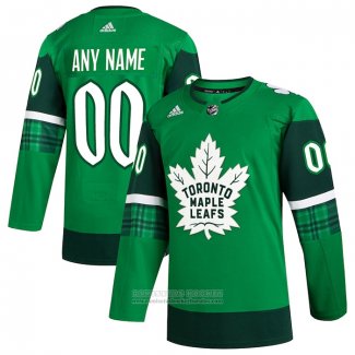 Camiseta Hockey Toronto Maple Leafs 2023 St. Patrick's Day Autentico Personalizada Verde