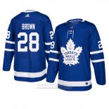 Camiseta Hockey Toronto Maple Leafs Connor Brown Autentico Primera Azul