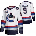 Camiseta Hockey Vancouver Canucks J. T. Miller 50 Aniversario Vintage Blanco