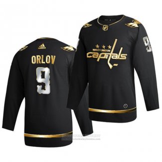 Camiseta Hockey Washington Capitals Dmitry Orlov Golden Edition Limited Autentico 2020-21 Negro