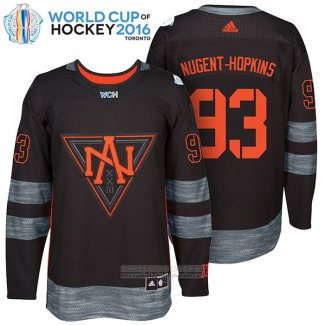 Camiseta Hockey America del Norte Ryan Nugent-Hopkins 93 Premier 2016 World Cup Negro