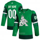 Camiseta Hockey Arizona Coyotes 2023 St. Patrick's Day Autentico Personalizada Verde