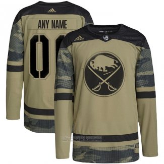 Camiseta Hockey Buffalo Sabres Personalizada Military Appreciation Team Autentico Practice Camuflaje