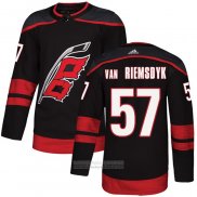 Camiseta Hockey Carolina Hurricanes 57 Trevor Van Riemsdyk Autentico Alterno Negro