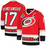 Camiseta Hockey Carolina Hurricanes Rod Brind'Amour Mitchell & Ness 2005-06 Captain Patch Blue Line Rojo