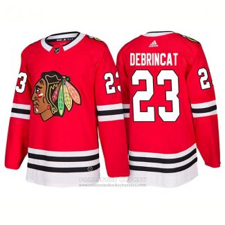 Camiseta Hockey Chicago Blackhawks 23 Alex Debrincat 2018 Rojo