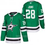 Camiseta Hockey Dallas Stars 28 Stephen Johns Autentico Primera 2018 Verde