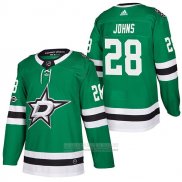 Camiseta Hockey Dallas Stars 28 Stephen Johns Autentico Primera 2018 Verde