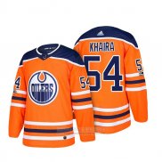 Camiseta Hockey Edmonton Oilers 54 Jujhar Khaira 2018 Naranja