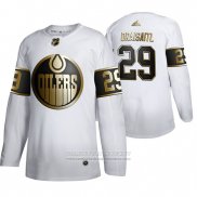 Camiseta Hockey Edmonton Oilers Leon Draisaitl Golden Edition Limited Blanco