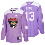 Camiseta Hockey Florida Panthers Mark Pysyk 2018 Fights Cancer Violeta