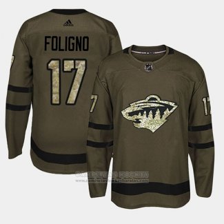 Camiseta Hockey Minnesota Wild Marcus Foligno Camuflaje Salute To Service