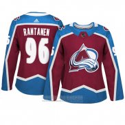 Camiseta Hockey Mujer Colorado Avalanche 96 Mikko Rantanen Primera Adizero Jugador Maroon