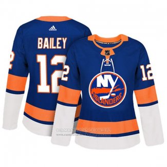 Camiseta Hockey Mujer New York Islanders 12 Josh Bailey Adizero Jugador Primera Azul