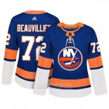 Camiseta Hockey Mujer New York Islanders 72 Anthony Beauvillier Adizero Jugador Primera Azul