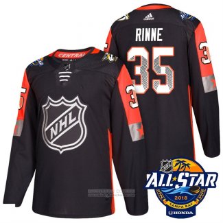 Camiseta Hockey Nashville Predators 35 Pekka Rinne Negro 2018 All Star Autentico