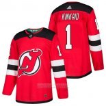 Camiseta Hockey New Jersey Devils 1 Keith Kinkaid Autentico Primera 2018 Rojo