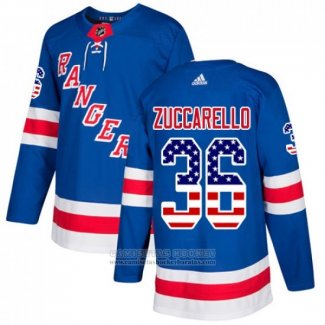 Camiseta Hockey New York Rangers 36 Zuccarello Azul