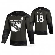 Camiseta Hockey New York Rangers Marc Staal 2019 Dia De Los Veteranos Camuflaje