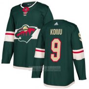 Camiseta Hockey Nino Minnesota Wild 9 Mikko Koivu Verde Primera Autentico Stitched