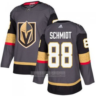 Camiseta Hockey Nino Vegas Golden Knights 88 Nate Schmidt Gris Primera Autentico Stitched