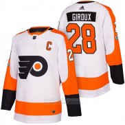 Camiseta Hockey Philadelphia Flyers 28 Claude Giroux Autentico Segunda 2018 Blanco