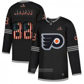 Camiseta Hockey Philadelphia Flyers Eric Lindros 2020 USA Flag Negro