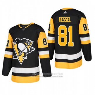 Camiseta Hockey Pittsburgh Penguins 81 Phil Kessel Primera Autentico Jugador Negro