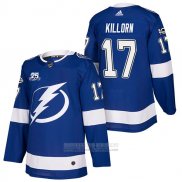 Camiseta Hockey Tampa Bay Lightning 17 Alex Killorn Autentico Primera 2018 Azul