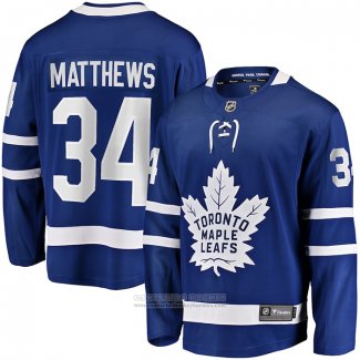 Camiseta Hockey Toronto Maple Leafs Auston Matthews Primera Breakaway Azul