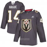 Camiseta Hockey Vegas Golden Knights Nicolas Hague Dia De Los Muertos Gris