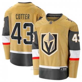 Camiseta Hockey Vegas Golden Knights Paul Cotter Premier Breakaway Oro