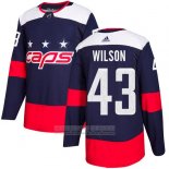 Camiseta Hockey Washington Capitals 43 Tom Wilson Azul Autentico 2018 Stadium Series Stitched