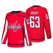 Camiseta Hockey Washington Capitals Shane Gersich Primera Autentico Jugador Rojo