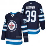 Camiseta Hockey Winnipeg Jets 39 Toby Enstrom Autentico Primera 2018 Azul