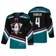 Camiseta Hockey Anaheim Ducks Cam Fowler Alterno 25 Aniversario Autentico Negro